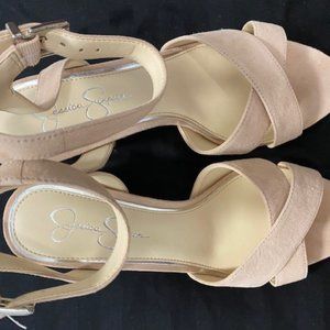 Jessica Simpson Nude Blush Strappy Heels